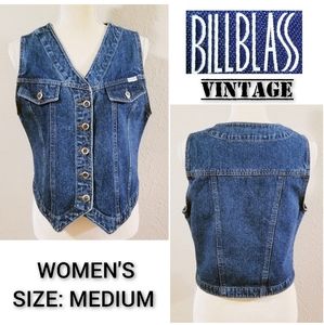 BILL BLASS Women's Vintage Denim Vest